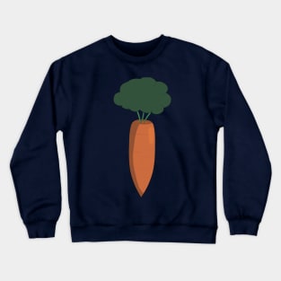 Carrot Illustration Leaves and Stems Crewneck Sweatshirt